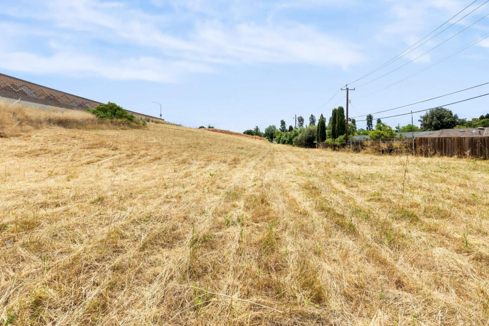 Ground-level view of the Warren Place parcel